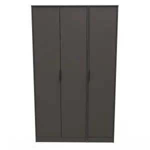 Fuji 3 Door Wardrobe in Graphite (Ready Assembled)