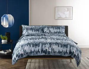 The Lyndon Company - NY/LDN/PAR/MUN Blue Duvet Set