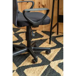 Interiors by Premier Stratford Black and Dark Grey Office Chair