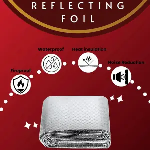 Radiator Reflective Foil Insulation - Energy-Saving Heat Reflector, Cut-to-Size for All Radiators, Reduces Heat Loss 5m x 60cm