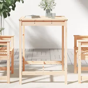 Berkfield Garden Table 82.5x82.5x110 cm Solid Wood Pine