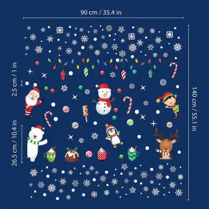 Walplus Snowy Winterland With Friends Window Cling