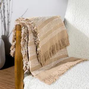 HOEM Jour Boucle Yarn Woven Fringed Throw