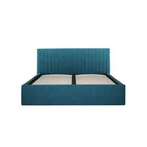 Hucksley Upholstered Bed Frame Teal / Double (4'6)