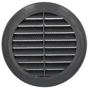 Mini Round Air Vent Grille 70mm Ventilation Cover with Flange and Fly Screen (Graphite Grey)