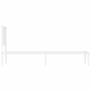 Berkfield Metal Bed Frame without Mattress with Headboard White 75x190cm