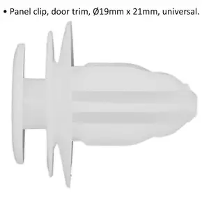 20 PACK Door Panel Trim Clip - 19mm x 21mm - Universal Vehicle Fitting