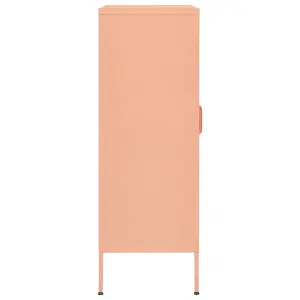 Berkfield Storage Cabinet Pink 80x35x101.5 cm Steel