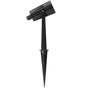 IP65 Outdoor Ground Spike Lamp Wall & Sign Light 7W Cool White LED Matt Black