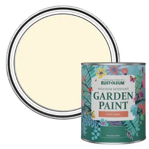 Rust-Oleum Clotted Cream Satin Garden Paint 750ml