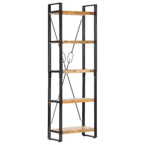 Berkfield 5-Tier Bookcase 60x30x180 cm Solid Mango Wood