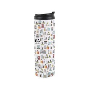 Barista Travel Mug - Novelty Trades Gift Stainless Steel Vacuum-Sealed Double-Walled Hot/Cold Drinks Travel Flask