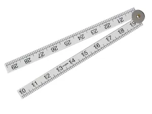 Durable 1M Folding Rule in White ABS Plastic for Accurate Measurements