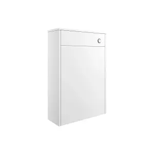 Grasmere Matt White Contemporary Freestanding Toilet cabinet (H)888mm (W)600mm