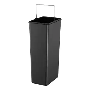 BLACK+DECKER 20L Metallic Grey Pedal Bin with Soft Close Lid