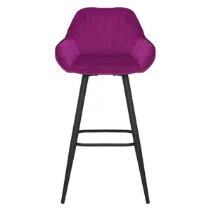 Hennen 76cm Bar Stool Black / Green