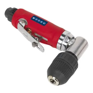 Sealey Air Angle Drill With 10mm Keyless Chuck Contoured Composite Handle GSA231