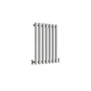 Horizontal White Single Oval Panel Radiator (H)600mm x (W)413mm, 1462 BTU.