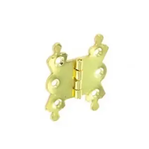 Securit Fancy Br Plated Butt Hinges (Pack of 2) Gold (50mm)