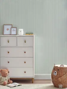 Next Sage Calm Classic Stripe Wallpaper