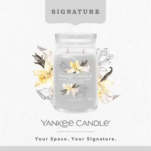 Yankee Candle Signature Large Jar Siver Smoked Vanilla & Cashmere