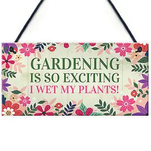 Red Ocean Funny Garden Plaque Gardening Gifts Hanging Garden Shed Signs Novelty Decor Gift For Her