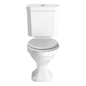 Heritage Upperton White Close-coupled Toilet with Soft close seat & Close coupled cistern