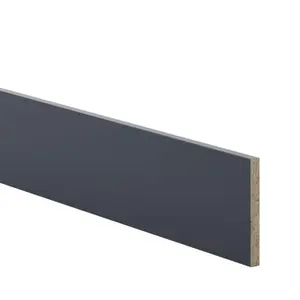 GoodHome Artemisia Midnight Blue Square edge Midnight blue classic shaker Plinth, (L)2400mm