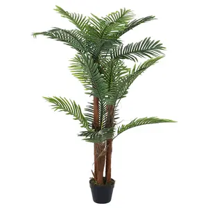 Green Palm Tree Artificial Plants in Black Pot Decoration for Home 180 cm