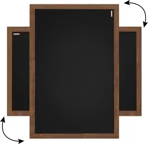 ALLboards Black chalkboard 90x60 cm wooden frame