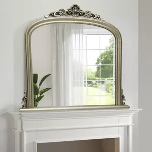 Dayton Overmantle Mirror 109cm X 104cm  Antique Champagne 