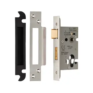 Eurospec Satin Stainless Steel Euro Profile Sashlock 64mm (ESS5025SSS)