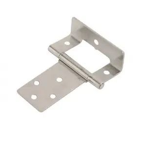 Dzina Cranked Flush Hinge 50mm x 16mm (2 Inch) BZP (1 Pair)