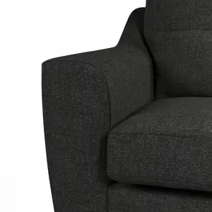 Baxter Charcoal Tufted Fabric Sofa Suite 3 Seater and 2 Seater Sofa