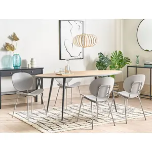 Lakra Dining Chair (Set of 2) Light Grey