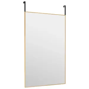 vidaXL Door Mirror Gold 50x80 cm Glass and Aluminium