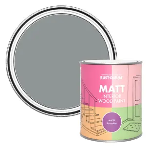 Rust-Oleum Mid-Anthracite Matt Interior Wood Paint  750ml