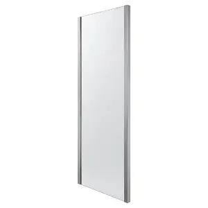 Cooke & Lewis Zilia Frameless Stainless steel Clear No design Fixed Shower panel (H)200cm (W)90cm