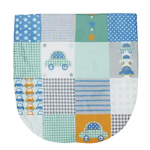 Kinder Valley Patchwork Cars Baby Moses Basket Bedding Set