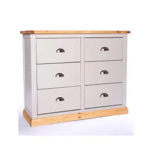 Bomporto 6 Drawer Chest of Drawers Chrome Cup Handle