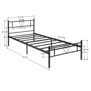 Aaru Bed Frame Black / Single (3')