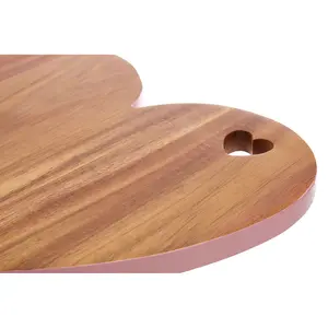 Interiors by Premier Socorro Heart Pink Edge Chopping Board