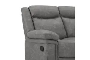 Rowan 3 Seater Recliner Sofa, Dark Grey Faux Leather