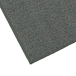 JVL Eden Machine Washable Latex Backed Runner Doormat, 57x150cm, Grey