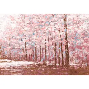 Cherry Blossom Road - Wrapped Canvas Painting 30cm H x 46cm W x 3.8cm D