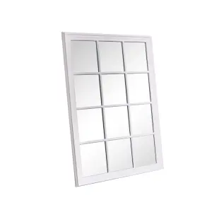 Melody Maison Large Matte White Window Mirror 130cm x 95cm