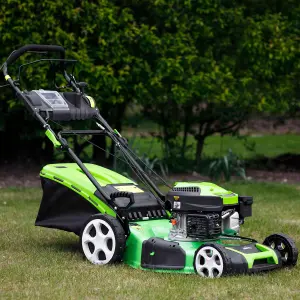 Dellonda Self-Propelled Petrol Lawnmower 149cc 18"/46cm 4-Stroke - DG101