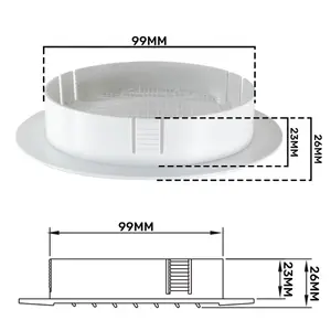 100mm round  White Air Vent Grille/Duct Covers with Fly Screen/Anti-Insect Mesh,push fit