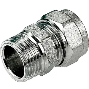 Invena 16mm PEX x 1/2inch Male BSP Compression Fittings Union Nipple