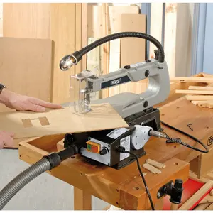 Draper Variable Speed Scroll Saw with Flexible Drive Shaft and Worklight, 405mm, 90W 22791